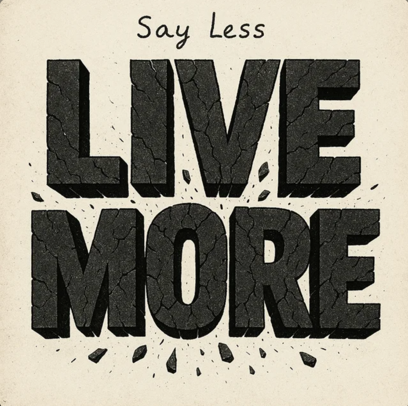 Say Less, LIVE MORE - Single